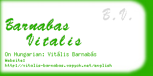 barnabas vitalis business card