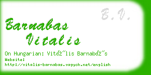 barnabas vitalis business card